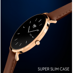 Henry London 智能手錶 HSL002 (玫瑰色和朱古力色皮革)